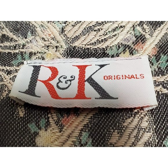 R&K Originals Floral Blazer Jacket Size 16 Vintage VTG One Button - Picture 3 of 7